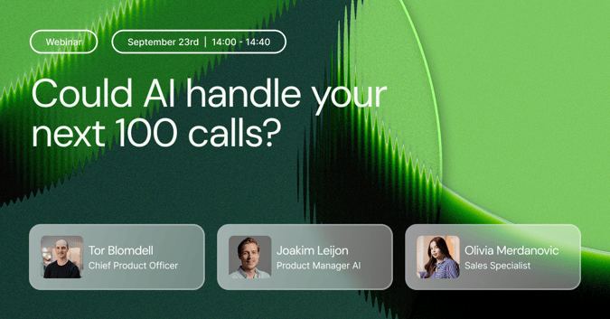 Webinar: Kan AI håndtere dine næste 100 opkald?