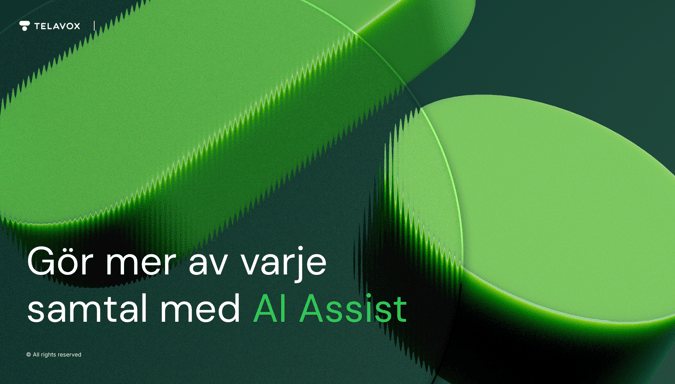 Säljmaterial för lanseringen av Telavox AI Assist!
