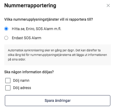 Nu kan alla kunder nummerrapportera själva